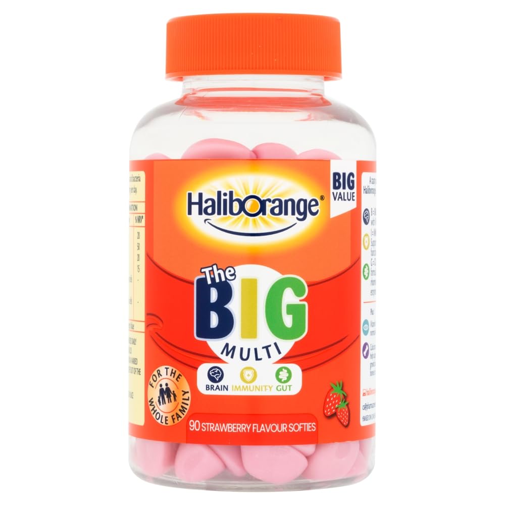 Haliborange Big Multivitamin | Vitamin A | Vitamin D | Calcium | Strawberry | 90