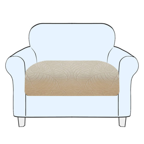 SHUOJIA Sofa Seat Cushion Cover, Stretch Sofa Seat Cover, Cushion Covers Non-slip, Slipcover Cover for Sofa Seat Cushions,Seat Couch Cover for Pets & Kids (Cream Color,1-Seater)