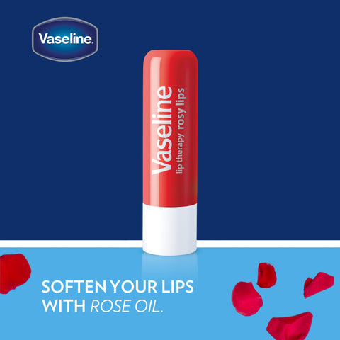 Vaseline Lip Therapy Rosy Lips - Hydrating Lip Balm Pack, Vaseline Stick, Lip Moisturizer for Dry Lips, 0.16 Oz Each (Pack of 8)
