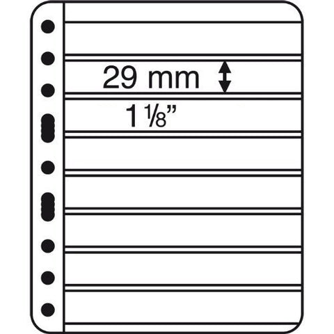 5 Heavy Duty Lighthouse Vario Plus 8S Stamp Pages - Black 8 Pocket Pages - 5 Pack