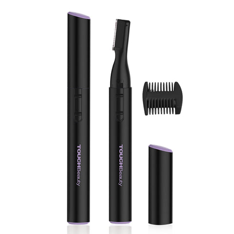 TOUCHBeauty Electric Eyebrow Trimmer, Eyebrow Hair Remover, Painless Facial Hair Trimmer for Women, Portable Ladies Shaver AG-815B (Black)