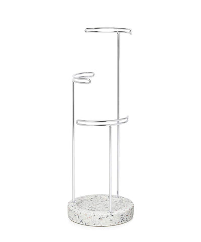 umbra Tesora 3-Tier Jewelry Stand, Earring Holder, Accessory Organizer and Display, Normal, Terrazzo