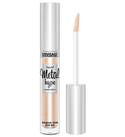 Luxvisage Long Lasting Highly Pigmented Metallic Liquid Eyeshadow Metal Hype (Sparkling champaign, One size)