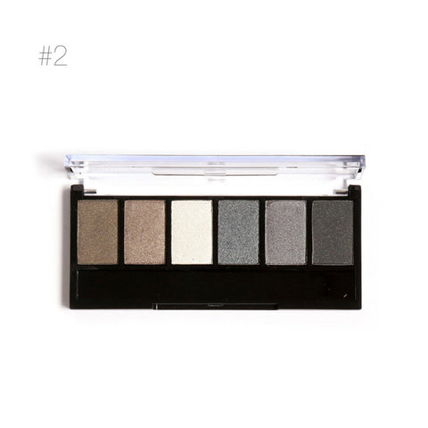 TMISHION 6 Colors Eyeshadow Palette, Eyeshadow Makeup Palette, Eye Makeup Palette, Cosmetic Matte Eyeshadow Palette Long Lasting Smokey Eye Makeup(#2)