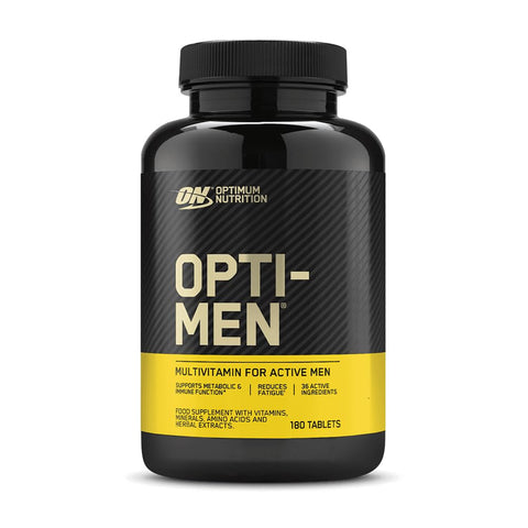 Optimum Nutrition Opti-Men Multi-Vitamin Supplements for Men with Vitamin D, Vitamin C, Vitamin B6 and Amino Acids, Unflavoured, 60 Servings, 180 Capsules
