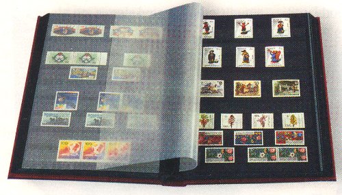 Lighthouse 32-Black Page Stamp Stockbook LS4/16 Blue