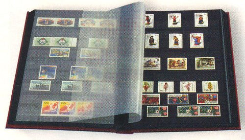 Lighthouse 32-Black Page Stamp Stockbook LS4/16 Blue