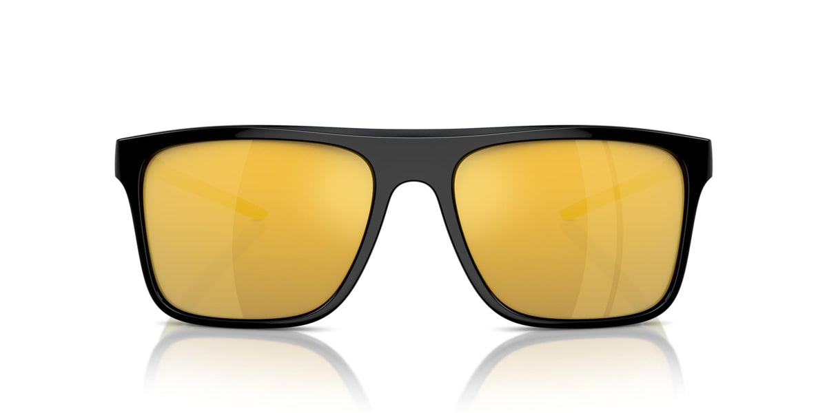 Scuderia Ferrari Men's FZ6006 Square Sunglasses, Black/Mirrored Gold, 58 mm