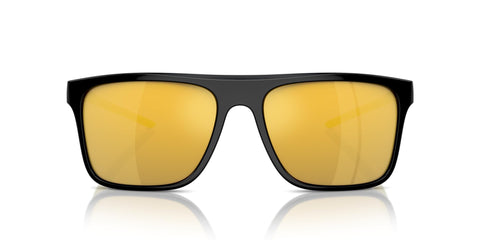 Scuderia Ferrari Men's FZ6006 Square Sunglasses, Black/Mirrored Gold, 58 mm