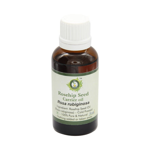 R V Essential Pure Rosehip Seed Carrier Oil 15ml- Rosa Rubiginosa (100% Pure and Natural Cold Pressed)