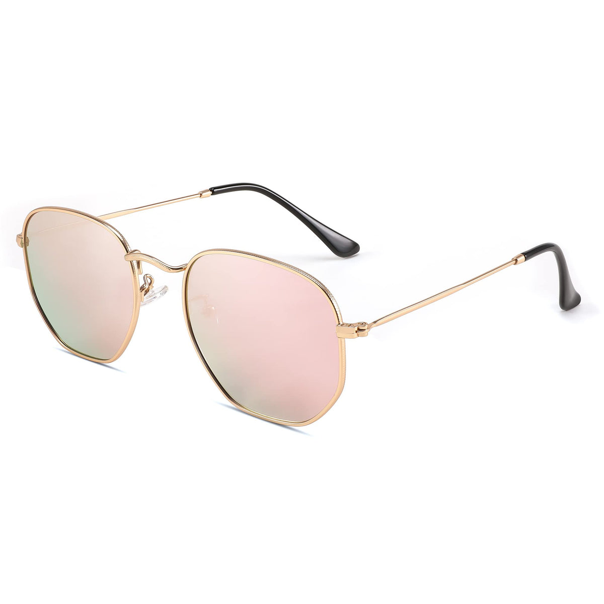 FEISEDY Polarized Sunglasses for Women Men Retro Polygon Square Sun Glasses UV400 Protection B2397