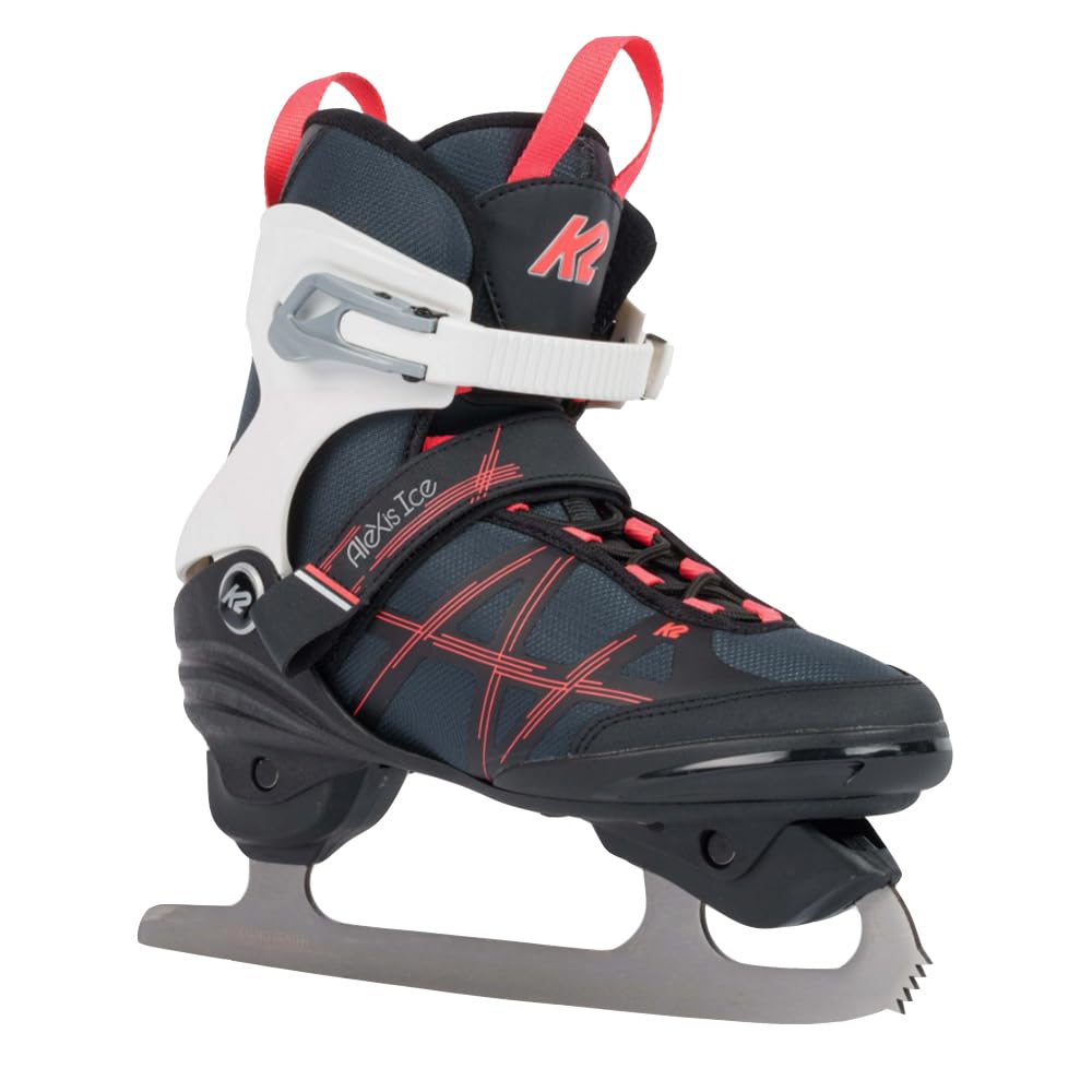 K2 Alexis Ice Figure Blade Womens Ice Skates - Gray/Pink / 7.5