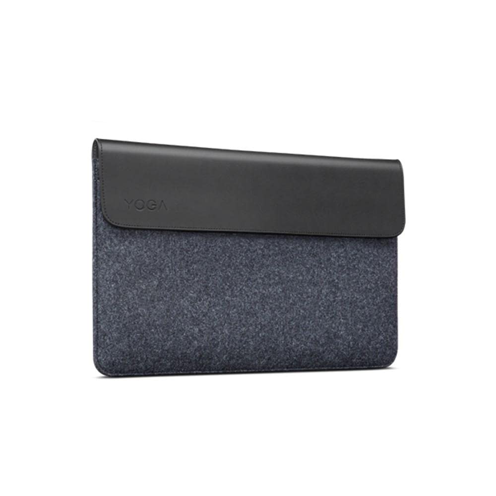 Lenovo Yoga Sleeve for 14 Inch Notebooks and Detachable Laptops - Leather and Wool Felt, Black