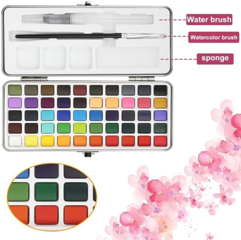 Infinity Kid's Watercolor Paint Set with Brush (50)