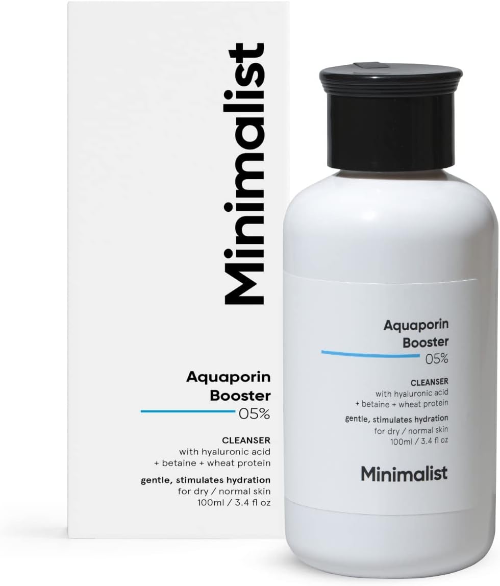 Minimalist 5% Aquaporin Booster Face Wash with Hyaluronic Acid for Dry Skin | Hydrating Sulphate Free Face Wash For Women & Men (100 ml)