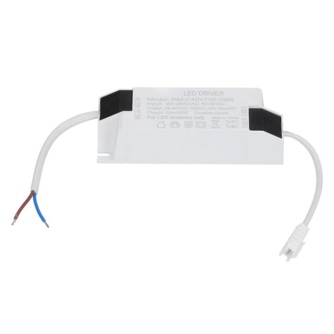 LED Driver, 30W LED Driver, Constant Current 750mA LED Light Transformer, DC Low Voltage Output Adapter, Indoor Lighting Low Voltage