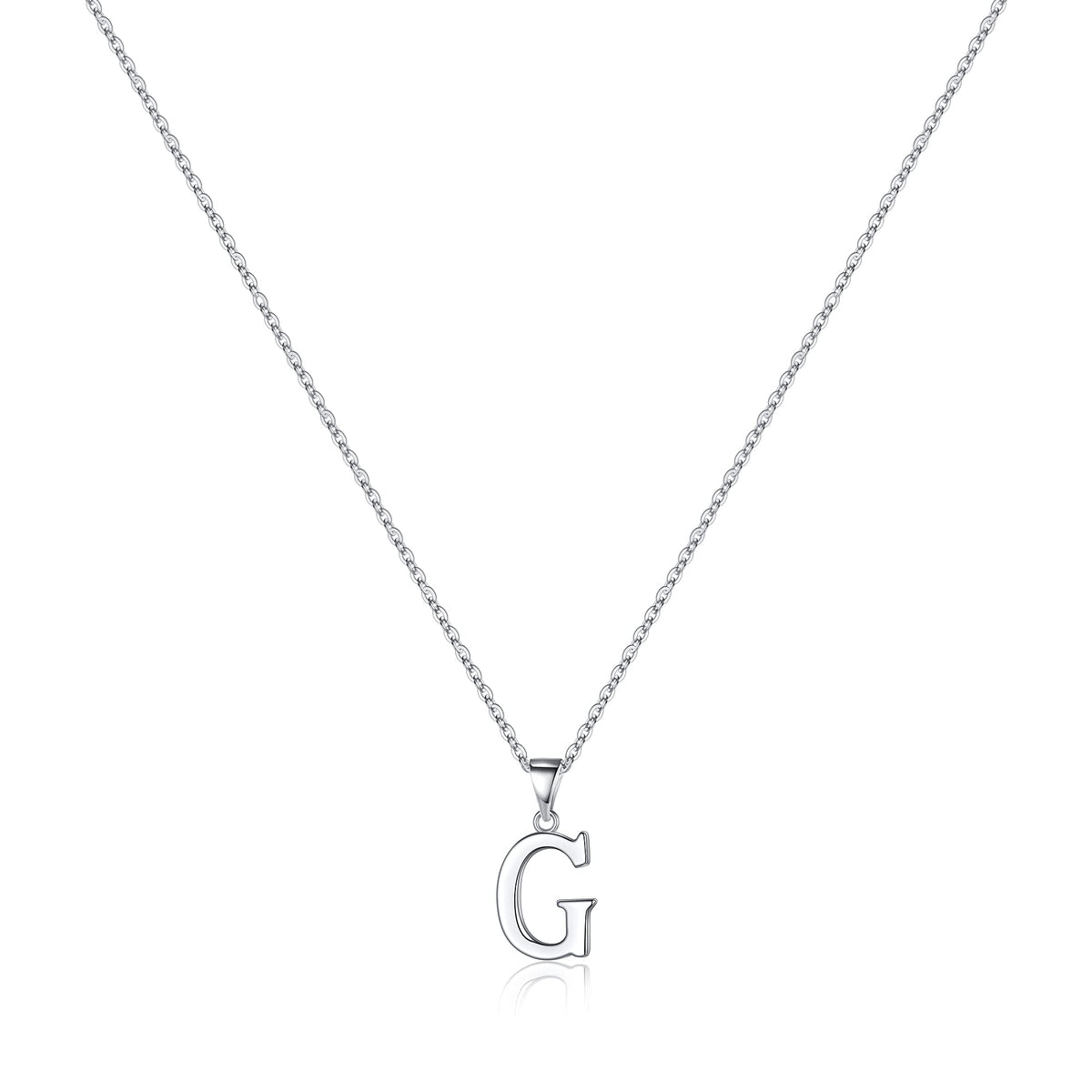 TINGN S925 Sterling Silver Initial Necklace for Women Girls, Dainty Hypoallergenic Initial Necklace Dainty Letter Alphabet Pendant S925 Sterling Silver Necklace for Women Girls(G)