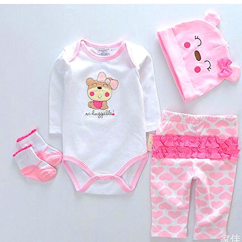 Reborn Baby Dolls Clothes Girl Pink Outfits for 20"- 22" Reborn Doll Girl Clothing