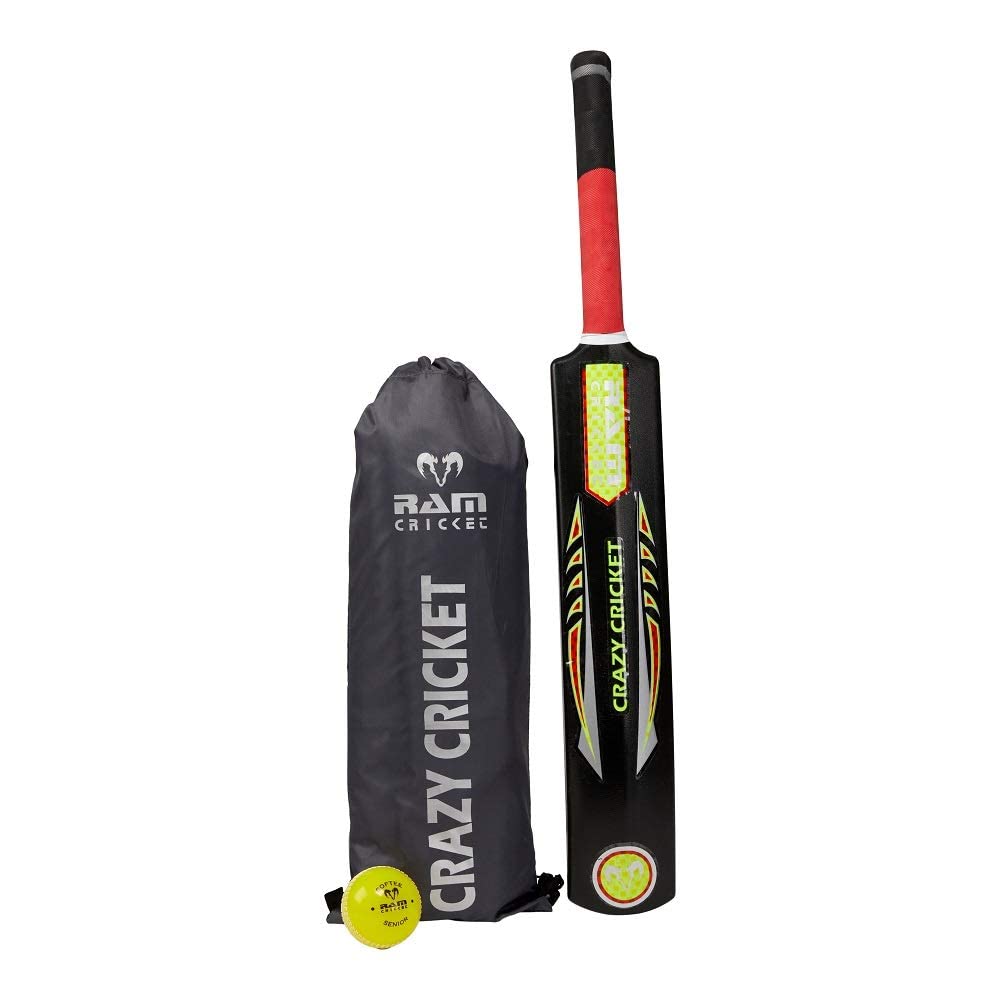 Ram Crazy Cricket Bat and Ball Set - Crazy Cricket Bat and Softee Ball, Kwik, Quick, Beach, Park (2)