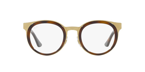 Ray-Ban RB3710 Bonnie Polarized Round Sunglasses, Havana on Gold/Transition Clear to Grey/Green Quartz, 50 mm