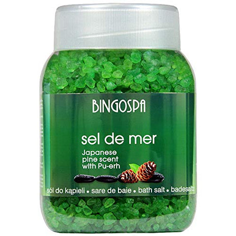 BINGOSPA Anti-aging bath salt Sel de Mer with pine scent for relaxation, skin care - 1350g
