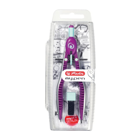 Herlitz My.Pen Quick-Set Compass - White/Pink