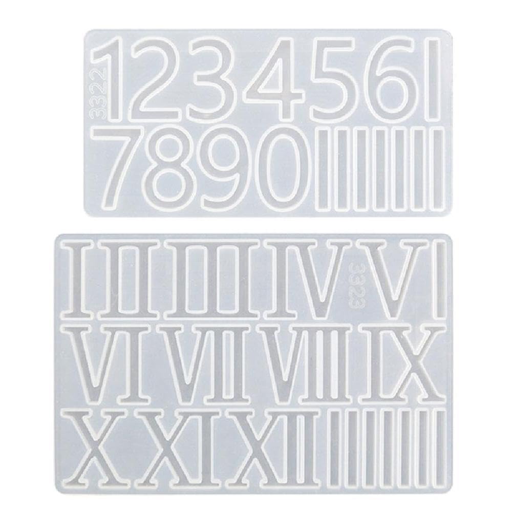 Clock Roman Arabic Numeral Mold Silicone Epoxy Resin Pendant Mold For Handmade Ornaments Crafts Making Home Decorations Roman Numeral Silicone Molds