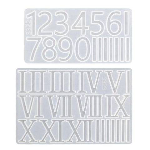 Clock Roman Arabic Numeral Mold Silicone Epoxy Resin Pendant Mold For Handmade Ornaments Crafts Making Home Decorations Roman Numeral Silicone Molds