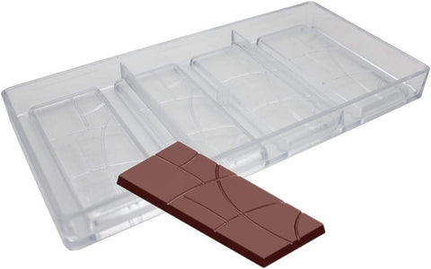 DUBENS Plain Bar Chocolate Mould Polycarbonate Candy Bar Mould Fancy Bars PC Chocolate Mould Candy Pudding Jelly Mould Pastry Baking Confectionery Tools