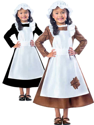 amscan 9902836 Childs Girls Brown Victorian Girl World Book Day Week Fancy Dress Costume 11-12 Years