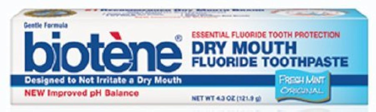 Biotene Fluoride Toothpaste Gentle Formula Fresh Mint, 4.3 Ounce (Pack of 2)