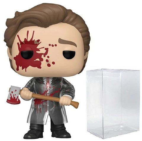 POP American Psycho - Patrick Bateman Limited Edition Bloody Chase Funko Pop! Vinyl Figure (Bundled with Compatible Pop Box Protector Case), Multicolored, 3.75 inches