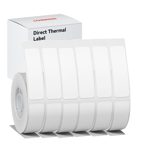 6Rolls Label Tape for NIIMBOT D11 D110 D101 Label Maker White 12x40mm Waterproof,Self-Adhesive Office and Home Labeling Tape Replacement.