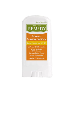 Medline Remedy Mineral Sunscreen Stick, 0.5 oz