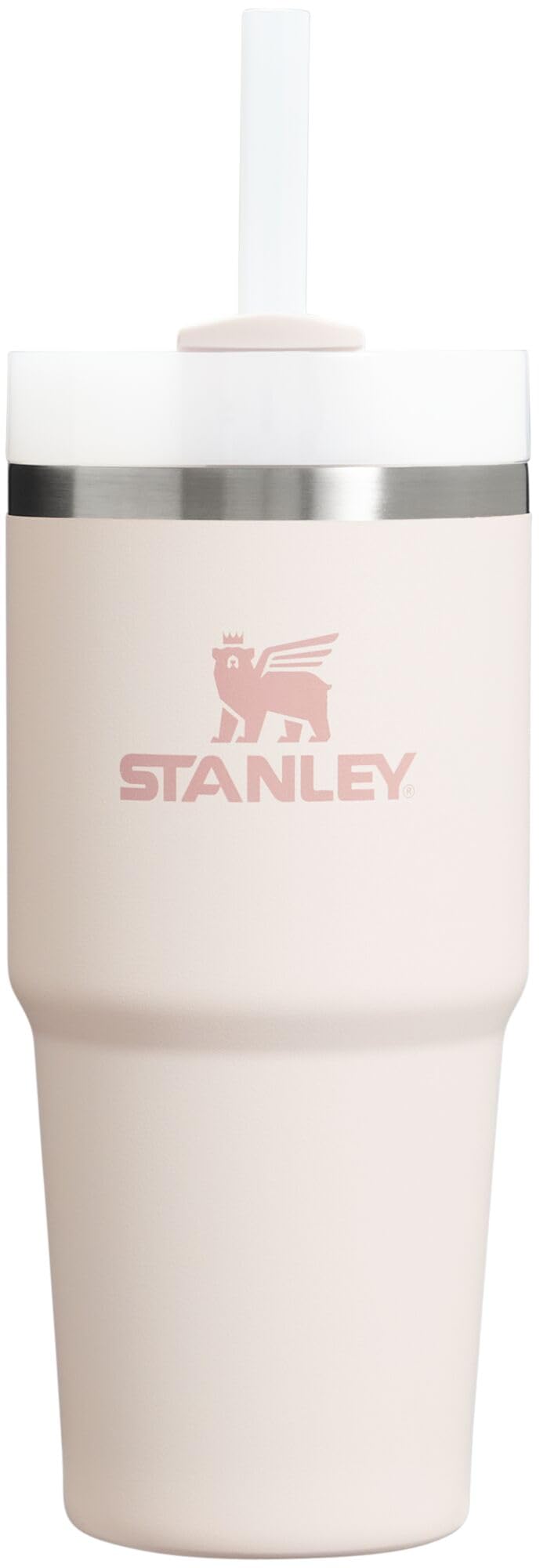 STANLEY Quencher H2.0 FlowState Stainless Steel Vacuum Insulated Tumbler with Lid and Straw for Water, Iced Tea or Coffee, Smoothie and More, Rose Quartz 2.0, 14oz