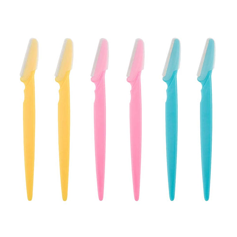 ILLUVA Eyebrow Razors Facial Hair Remover Shaver Trimmer Shaper, Exfoliating Dermaplaning Tool for Women and Men 6 Pcs