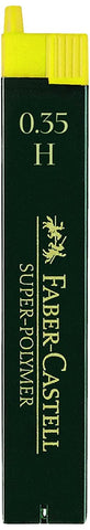Faber-Castell 0.35mm H Super-Polymer Lead Refill (Pack of 12)