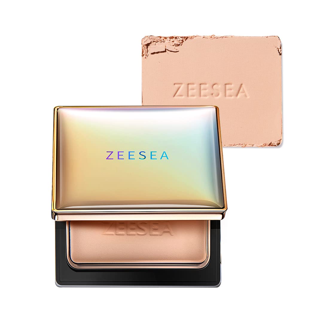 ZEESEA Pressed Powder The British Museum Egypt Series Long Lasting Oil Control Facial Finishing Brighten Setting Powder Multi-use Foundation (H03#Natural)