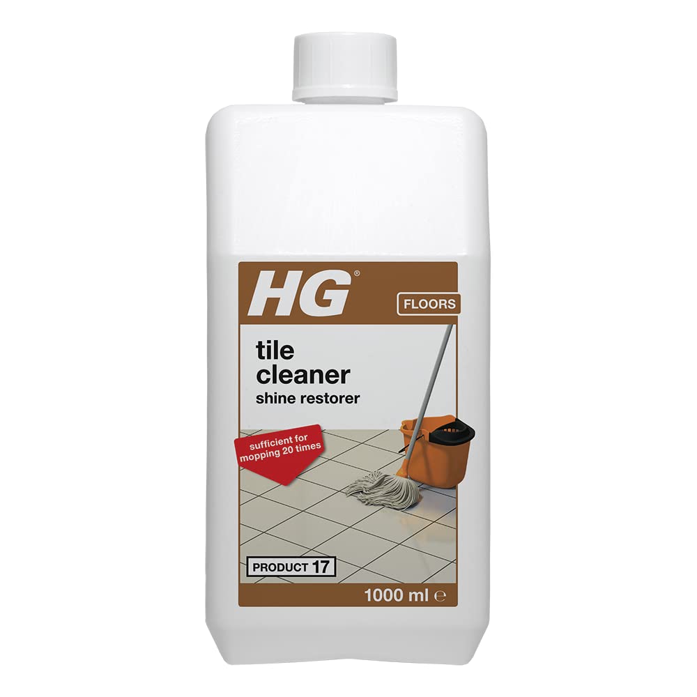 HG Tile Cleaner & Shine Restorer, Floor Tile Cleaner & Grout Cleaner, Kitchen Floor Cleaner & Grease Remover, Natural Stone Floor Restorer, Industrial Floor Cleaner - 1 Litre
