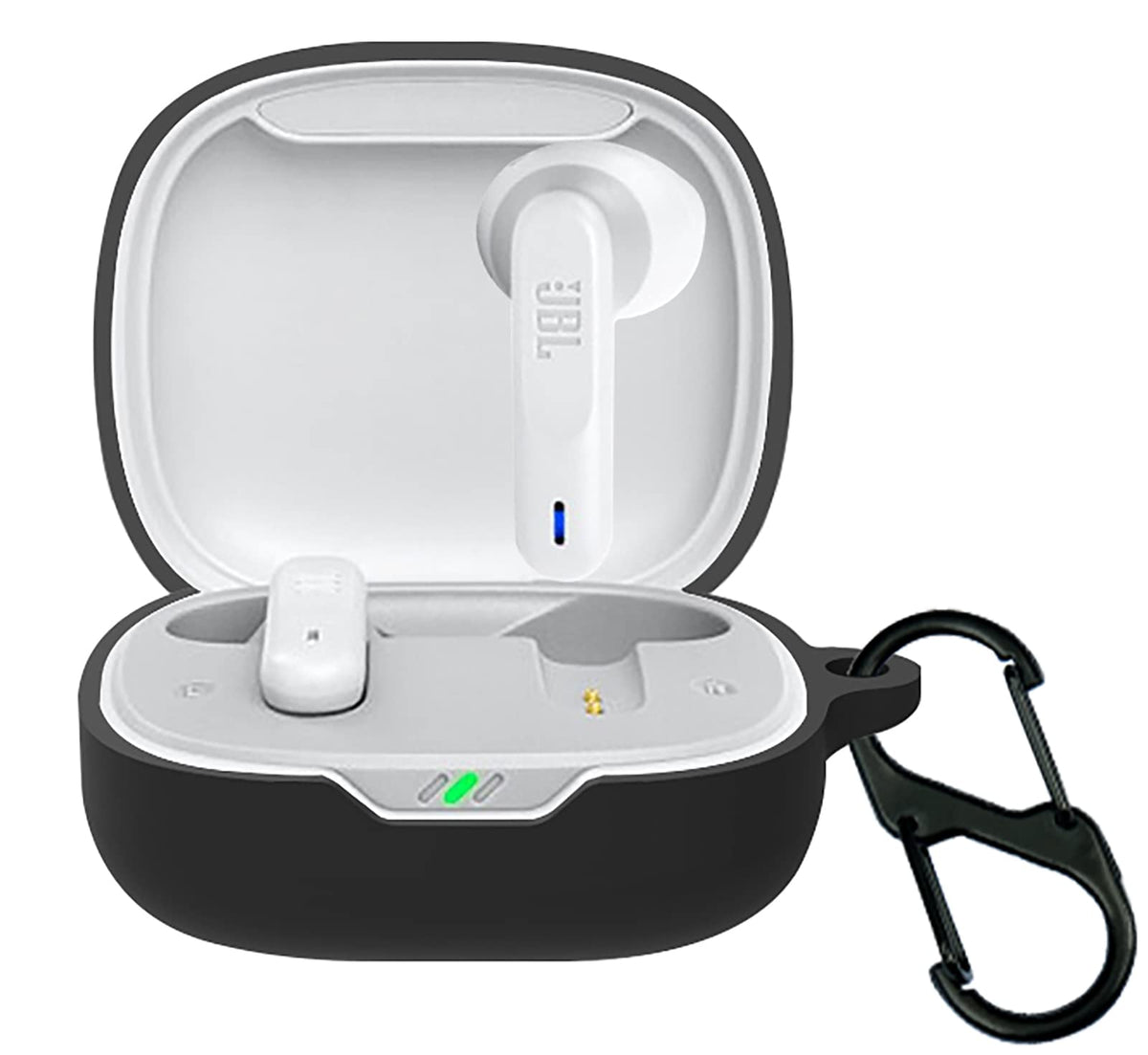 GIOPUEY Cilicone Case Compatible with JBL Wave Flex, Ultra-thin soft Cover, Slim-Fit,Anti-Fall,Not Easy to Dirty - Black