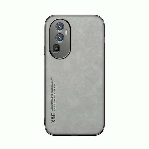 Kepuch Silklike Case for Oppo Reno 10 Pro+ - Cover Bumper Built-in Metal Plate for Oppo Reno 10 Pro+ - Gray