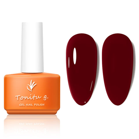 Tonitu G 7ml 27 Colors Gel Nail Polish 1 pcs, Semi permanent Gel Nail Art, UV/LED Soak Off for Salon Manicure and Nail Art DIY at Home, for Gift (SC250)