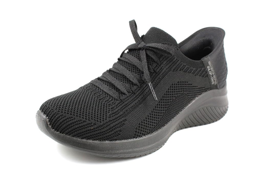 Skechers Sport Women's Women's Hands Free Slip-ins Ultra Flex 3.0-Brilliant Path Sneaker, Black/Black, 8.5