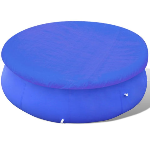 vidaXL Protective Pool Cover for 360-67 cm Round Above-Ground Pools, Tear-Resistant Polyethylene, Dark Blue