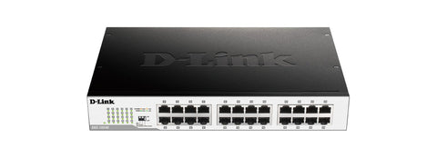 D-Link DGS-1024D/B 24?Port Gigabit Unmanaged Desktop Switch, Hub, Internet Splitter, Metal, Fanless, Plug and Play - UK Model black DGS-1024D/B
