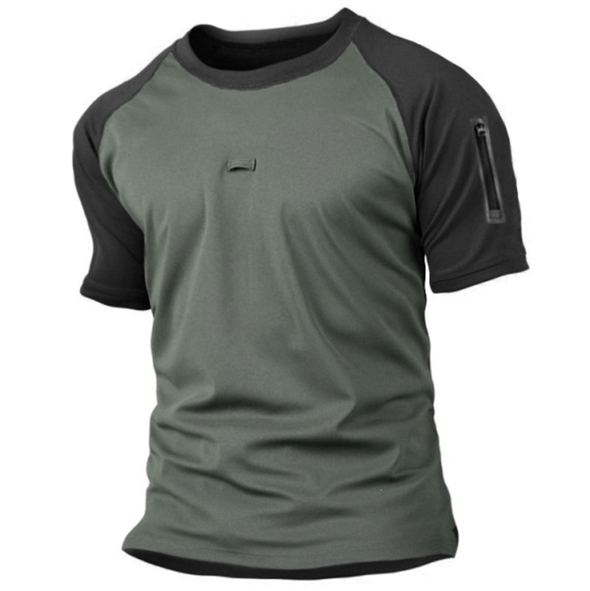 Men's Outdoor Tactical T Shirt Color Matching Chest Hanging Sunglasses Crew Neck Short Sleeve Tshirts Color1 XXL