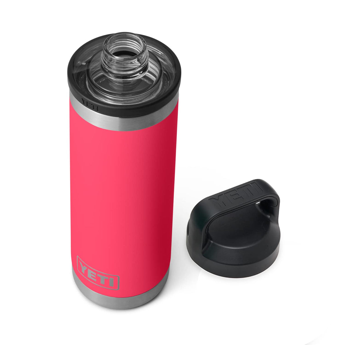 YETI Rambler 18 oz Bottle, Vacuum Insulated, Stainless Steel with Chug Cap, Bimini Pink