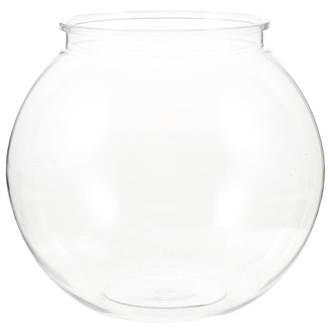 ULTECHNOVO Plastic Fish Bowl, Round Aquarium Clear Small Fishbowl Clear Ivy Bowls Plant Holder Desktop Goldfish Bowl Shatterproof for Betta Fish Aquarium Home dÃ©cor (7" x 6.7" x 4")