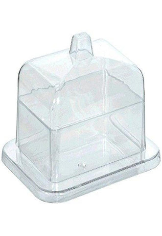 Party Perfect Decorative Mini Plates With Lids Tableware, Clear, Plastic , Pack Of 10