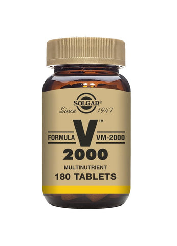 Solgar Formula VM-2000 Tablets - 180 tablets - Multivitamin and Mineral Formula for Daily Vitality - With Vitamins A, C & E - Fights Stress and Fatigue - Vegan
